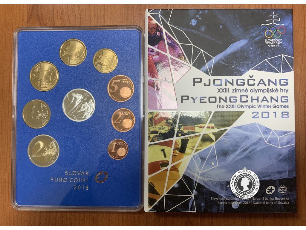 Sady € mincí - Pjongchang- 2018 / Proof - plexy balenie