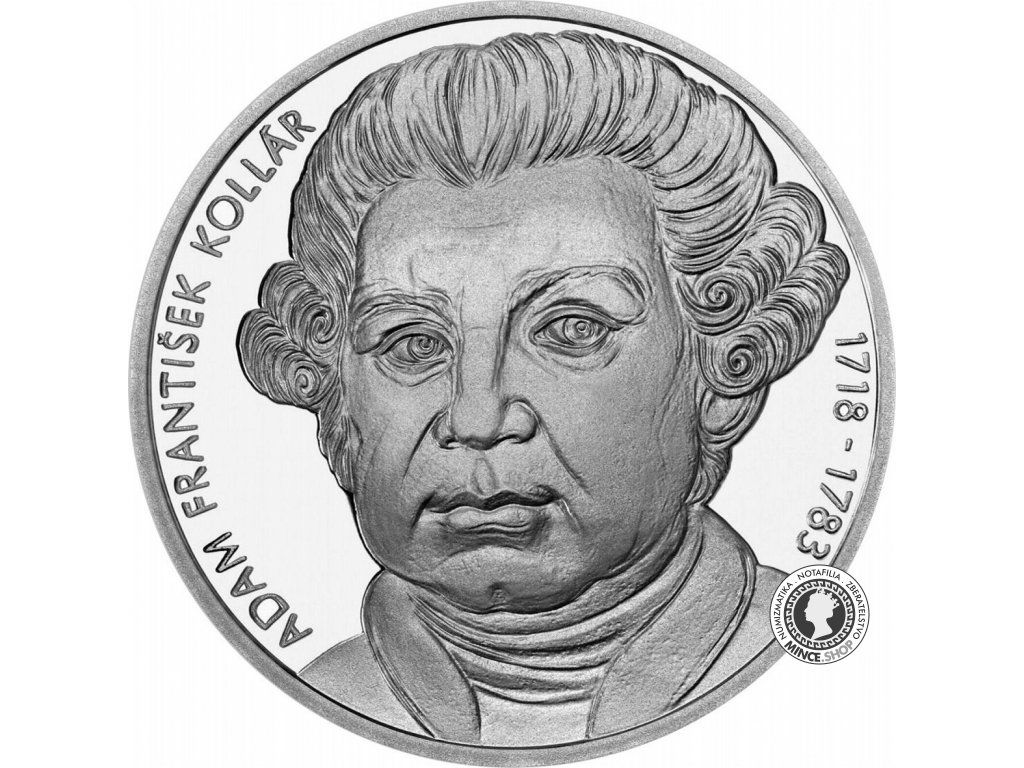 Strieborná minca Ag Proof 10€ / 2018 - Adam František Kollár – 300. výročie narodenia