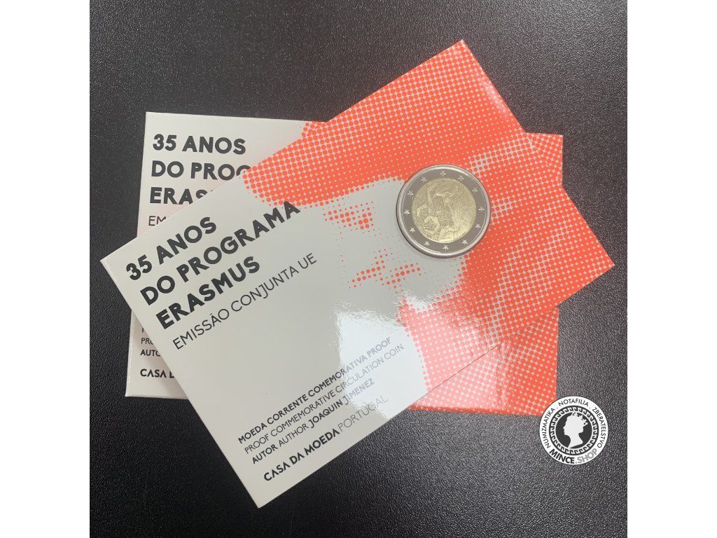 Coincard 2€ PROOF - 35 rokov programu Erasmus - Portugalsko