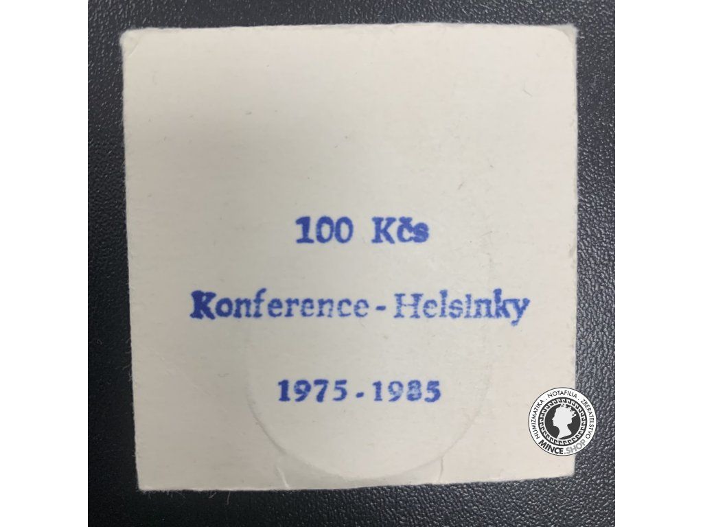 Strieborná minca 100kcs / 1985 - Helsinky - kvalita BK 0/0 v numizmatickej obalke