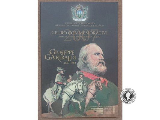 2007 UNC 2€ Coincard San Marino Giuseppe Garibaldi