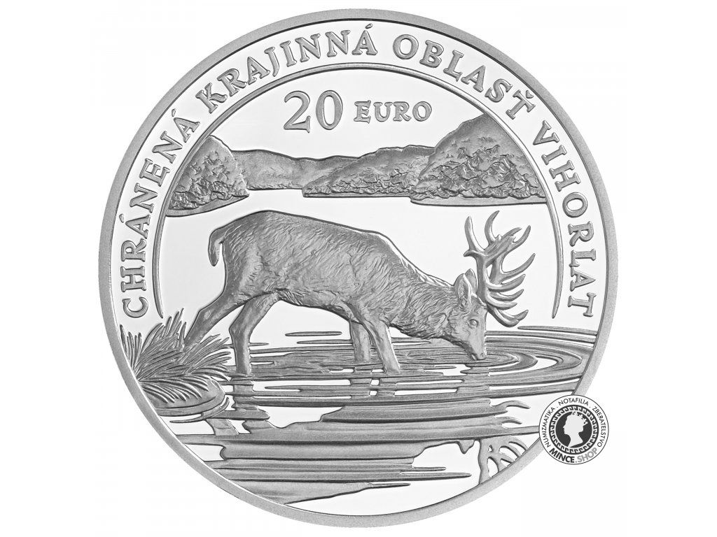 Strieborná minca 20 eur / 2023 Chránená krajinná oblasť Vihorlat - BK 0/0