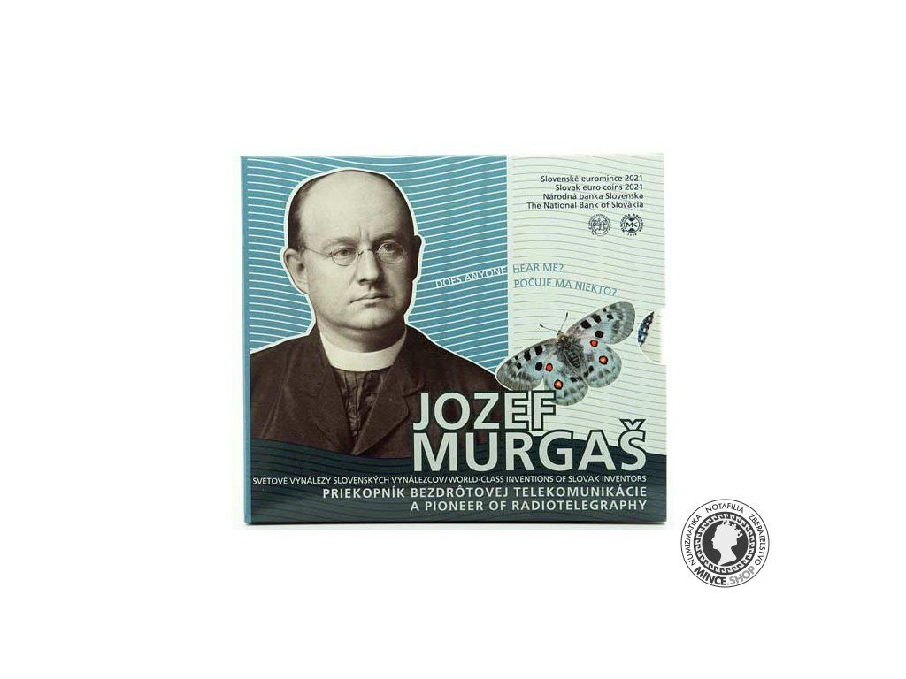 Sada obehových EURO mincí SR 2021 - Jozef Murgaš