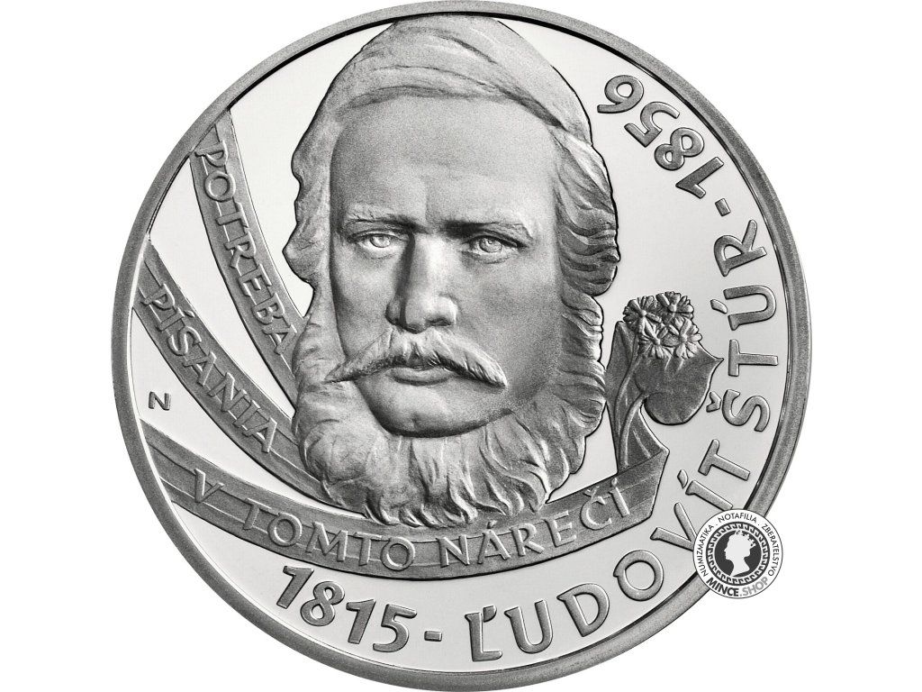 Strieborná minca Ag BK 10€ / 2015 - Ľudovít Štúr – 200. výročie narodenia