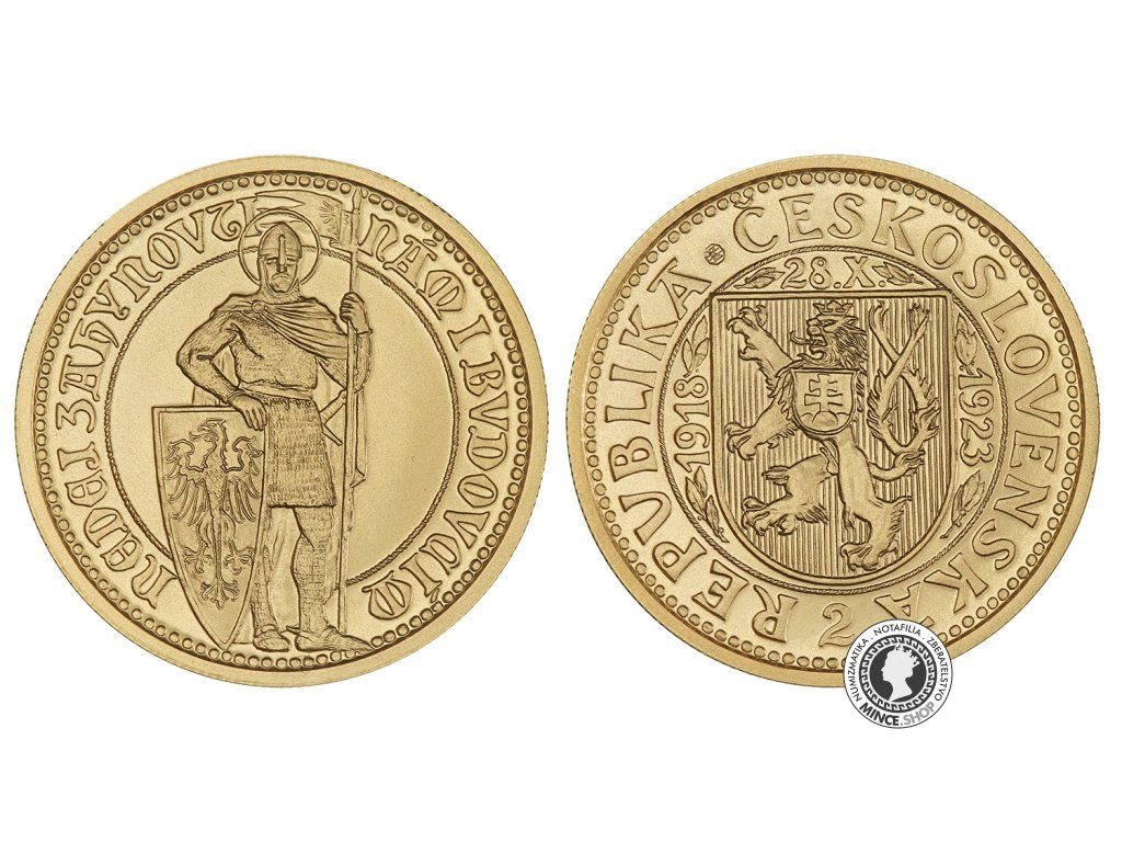 2 dukát - Svätováclavské dukáty z Mincovne Kremnica (variant s postavou)