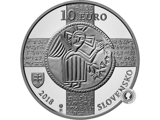 Strieborná minca Ag BK 10€ / 2018 - Uznanie slovanského liturgického jazyka – 1 150. výročie