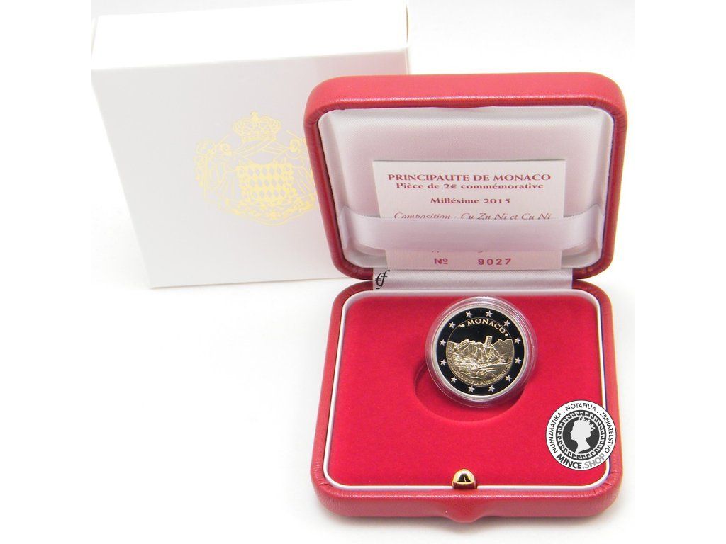 2€ minca Monaco 2015 - 800. výročie postavenia prvého hradu na brale (Proof)