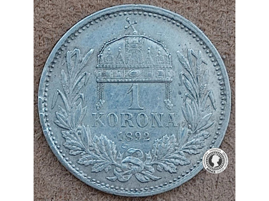 1 korona - Rakúsko-Uhorsko - 1892 - vysoká kvalita