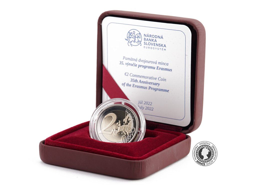 2€ minca - Erasmus - 2022 / proof - 35. výročie programu Erasmus