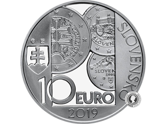 Strieborná minca BK 10€ / 2019 - Zavedenie Eura