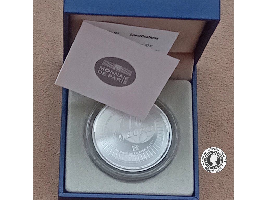10€ strieborná minca 2014 Majstrovstvá Sveta vo futbale - FIFA - Brazília