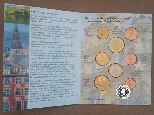 2004 Lotyšsko €URO VZORY sada