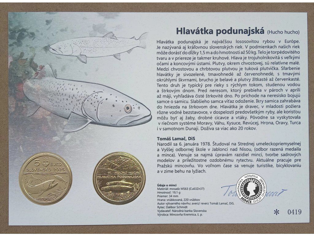 Autorská karta 5€ (2025) - Hlavátka podunajská