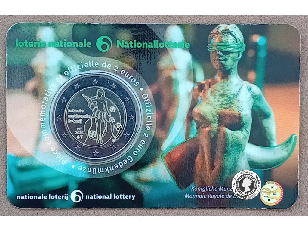Coincard - 2 euro 2025 Belgicko - Nationale Loterij
