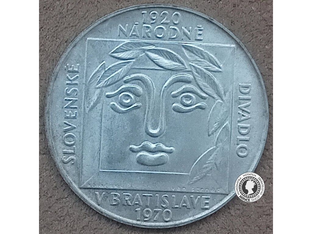 Strieborná minca 25kcs / 1970 - SND Bratislava - kvalita BK 0/0