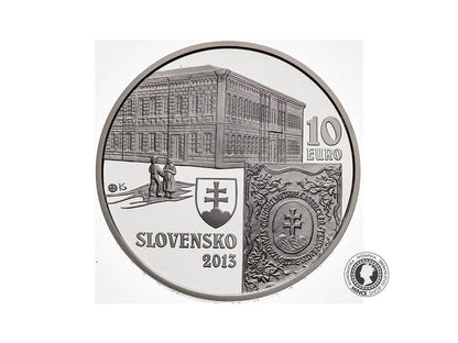 Strieborná minca Ag Proof 10€ / 2013 - Matica slovenská – 150. výročie založenia