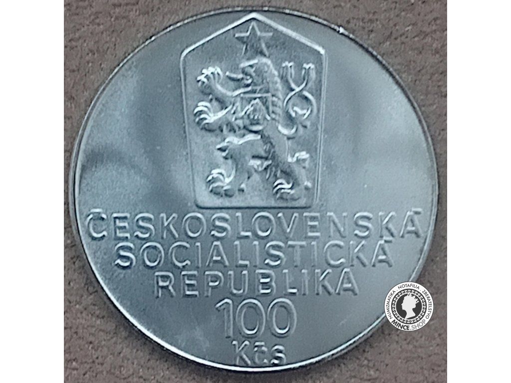 Strieborná minca 100kcs / 1990 - K.Čapek - kvalita BK 0/0