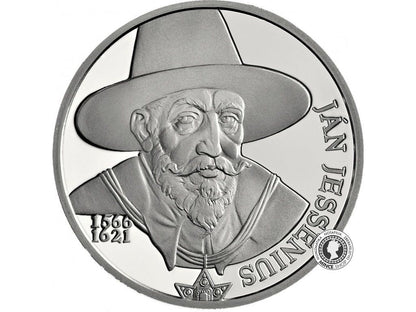 Strieborná minca Ag Proof 10€ / 2016 - Jan Jesenius - 450. výročie narodenia