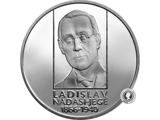 Strieborná minca Ag Proof 10€ / 2016 - Ladislav Nádaši-Jégé - 150. výročie narodenia