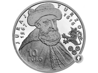 Strieborná minca Ag Proof 10€ / 2016 - Juraj Turzo – 400. výročie úmrtia