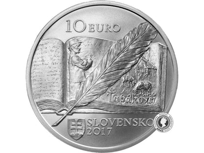 Strieborná minca Ag Proof 10€ / 2017 - Božena Slančíková Timrava – 150. výročie narodenia