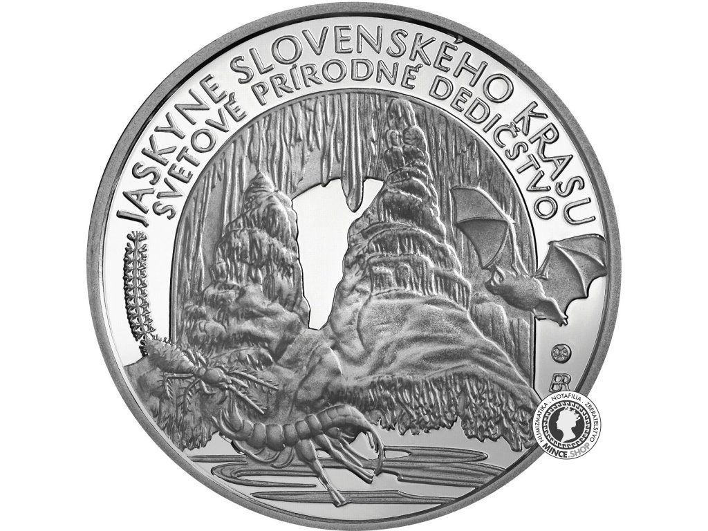 Strieborná minca Ag Proof 10€ / 2017 - Jaskyne Slovenskeho Krasu