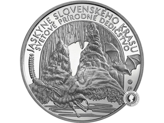 Strieborná minca Ag Proof 10€ / 2017 - Jaskyne Slovenskeho Krasu