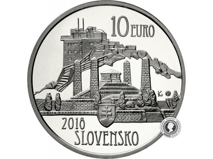 Strieborná minca Ag Proof 10€ / 2018 - Jurkovič