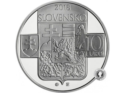 Strieborná minca Ag Proof 10€ / 2018 - 100. výročie vzniku Československej republiky