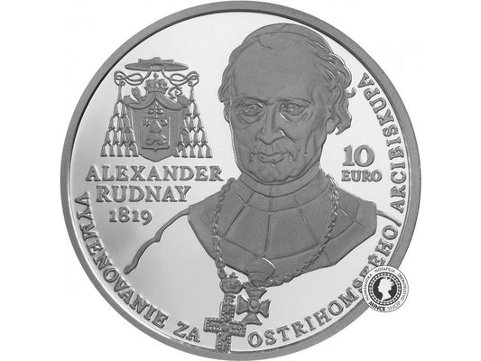 Strieborná minca Ag 10€ / 2019 - Alexander Rudnay - BK