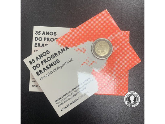 Coincard 2€ PROOF - 35 rokov programu Erasmus - Portugalsko