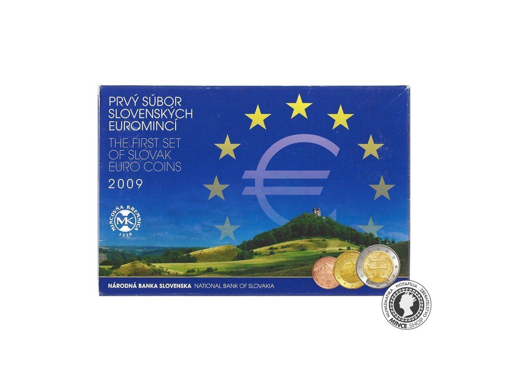 Sada mincí Slovenskej republiky 2009 - Prvý súbor slovenských euromincí Proof Like