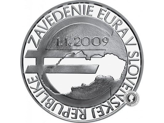 Strieborná minca Ag Proof 10€ / 2019 - Zavedenie EURA