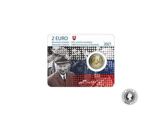 Coincard 2 EURO/2021 - Alexander Dubček - 100. výročie narodenia