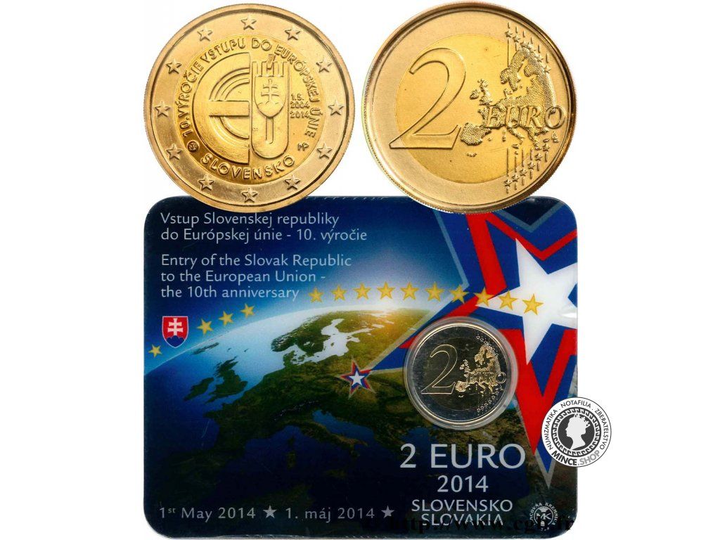 2 EURO/2014 - Vstup Slovenskej republiky du EÚ - 10. výročie - Coin Card