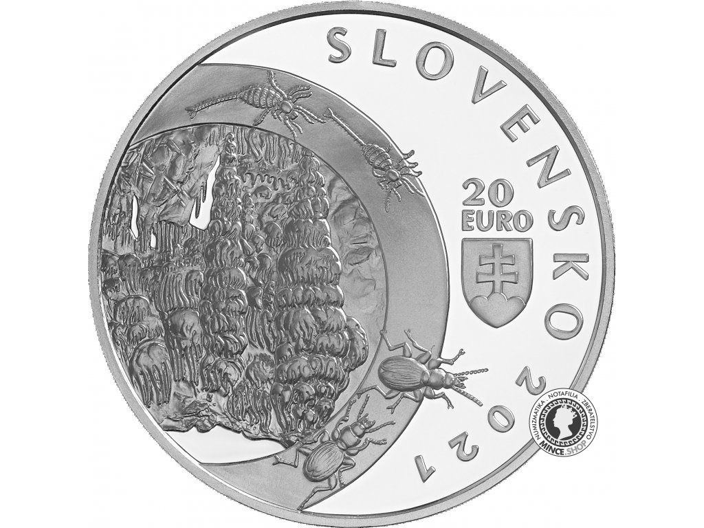 Strieborná minca Ag Proof 20€ / 2021 - 100. výročie objavenia Demänovskej jaskyne slobody