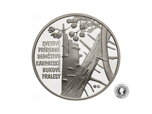 Strieborná minca Ag BK 10€ / 2015 - Karpatske Bukove Pralesy