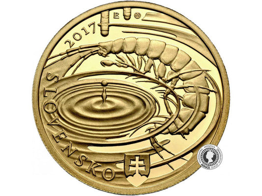 Zlatá minca Au Proof 100€ / 2017 - Jaskyne Slovenského krasu