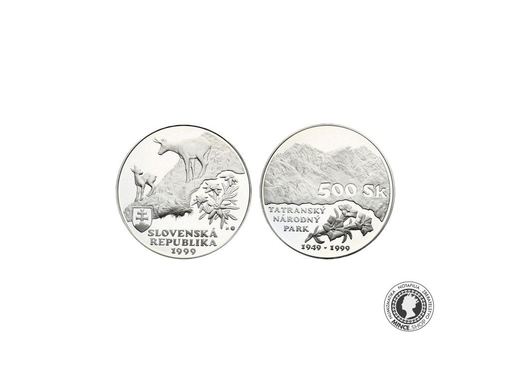 Strieborná minca Proof 500 Sk/1999 - Tatranský národný park Tanap