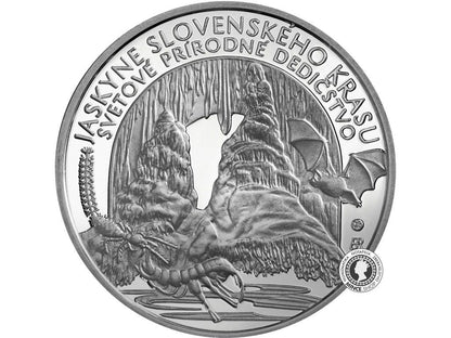 Strieborná minca Ag BK 10€ / 2017 - Jaskyne Slovenskeho Krasu