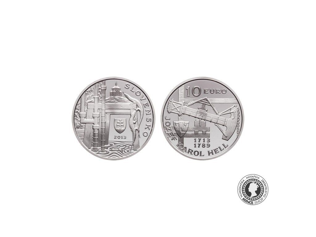 Strieborná minca Ag BK 10€ / 2013 - Jozef Karol Hell - 300. výročie narodenia