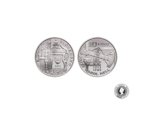Strieborná minca Ag BK 10€ / 2013 - Jozef Karol Hell - 300. výročie narodenia