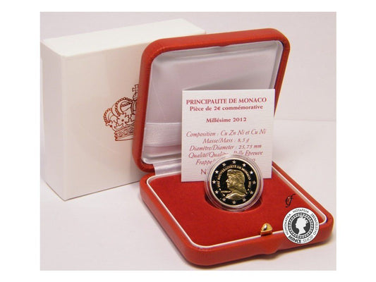 2€ minca Monaco 2012 PROOF  Lucien 1. GRIMALDI.