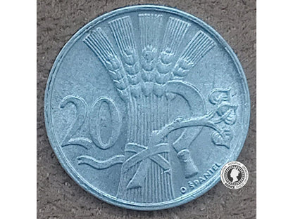 20 halier - Česko-Slovensko - 1951
