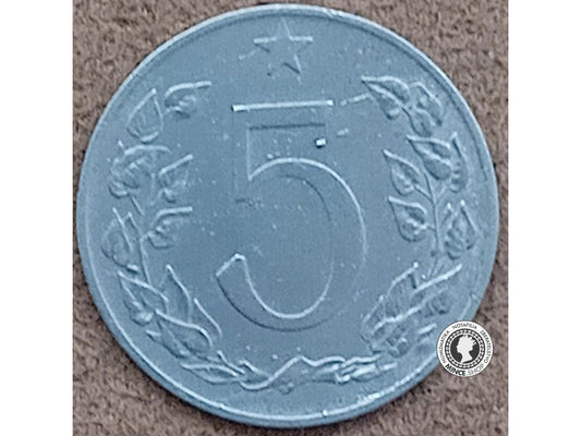 5 halier - Česko-Slovensko - 1955