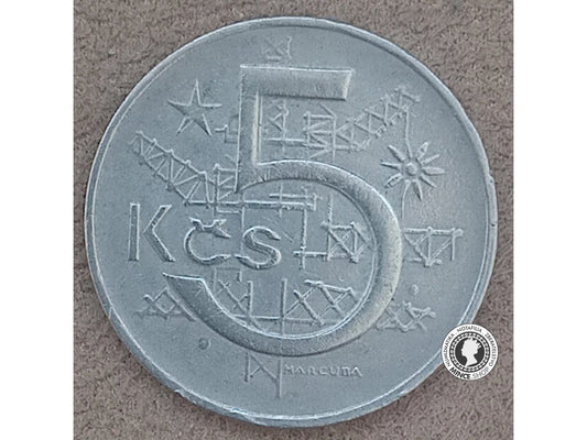 5 koruna - Česko-Slovensko - 1974 a