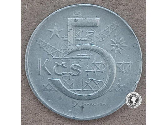 5 koruna - Česko-Slovensko - 1975