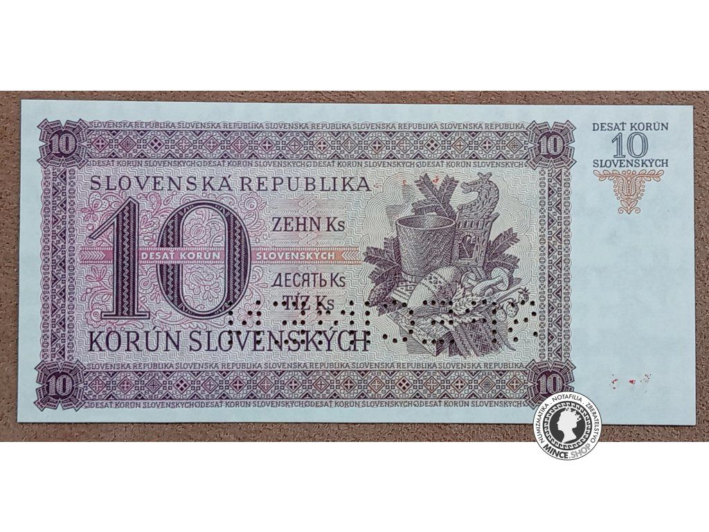 10 Korún - 1943 - Slovenský Štát - SPECIMEN