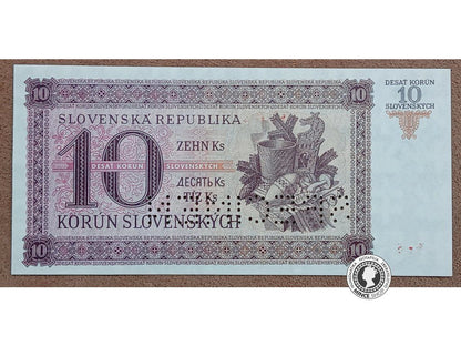 10 Korún - 1943 - Slovenský Štát - SPECIMEN