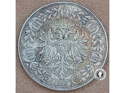 5 koruna - Rakúsko-Uhorsko - 1909